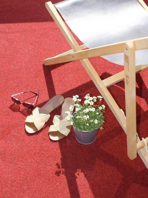 Rasenteppich Georgia Rot - Rot, Basics, Textil (133/100cm)