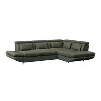 Ecksofa mit Schlaffunktion Park Hell-/Dunkelgrün - Dunkelgrün/Schwarz, MODERN, Textil (233/311cm) - Luca Bessoni