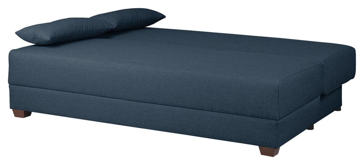 Schlafsofa Dingo, Dunkelblau B: 202 cm - Dunkelbraun/Dunkelblau, Design, Textil (202/85/110cm) - MID.YOU