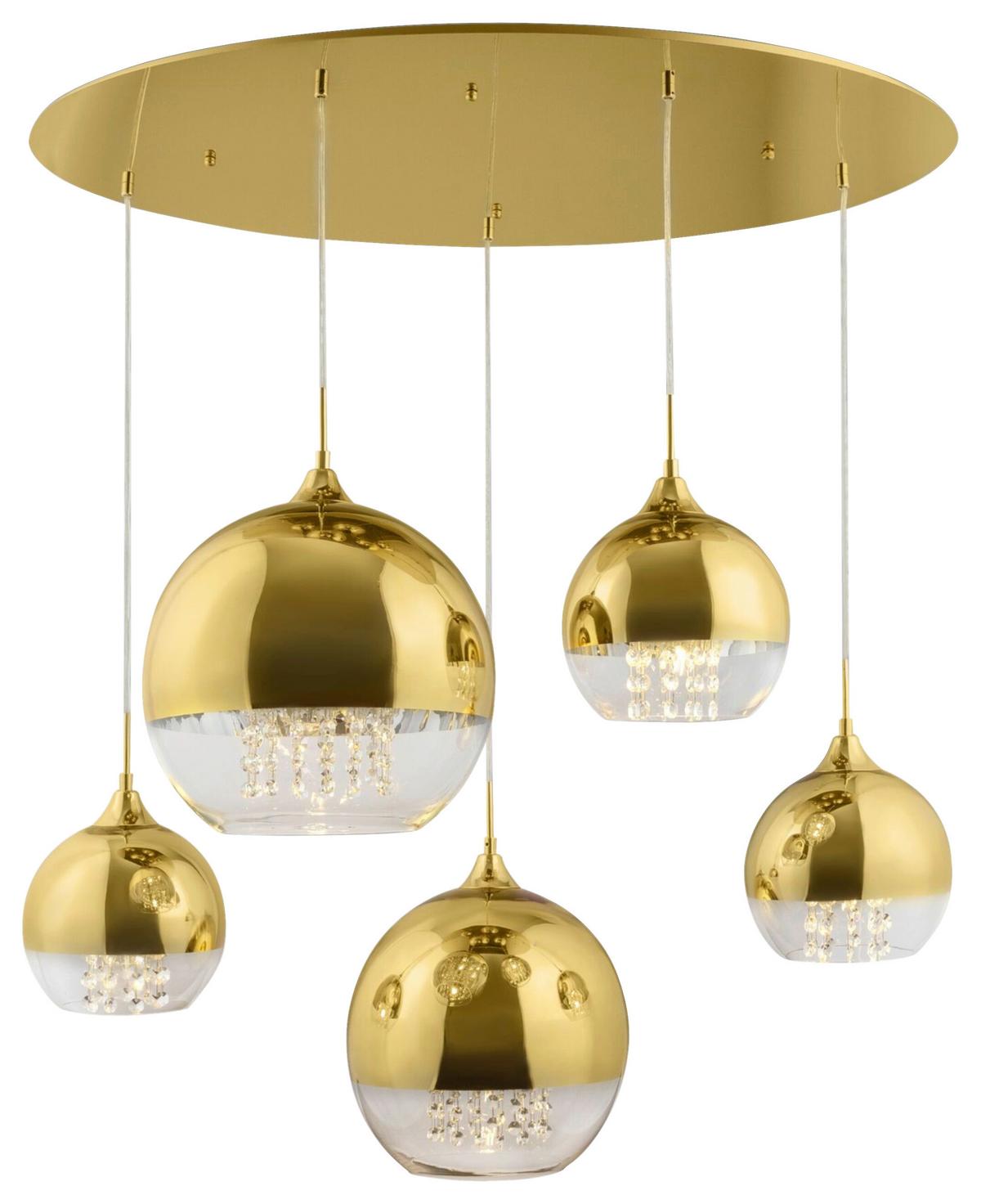 Pendelleuchte Fermi - Goldfarben, Basics, Glas/Metall (62/95/91cm) - MAYTONI