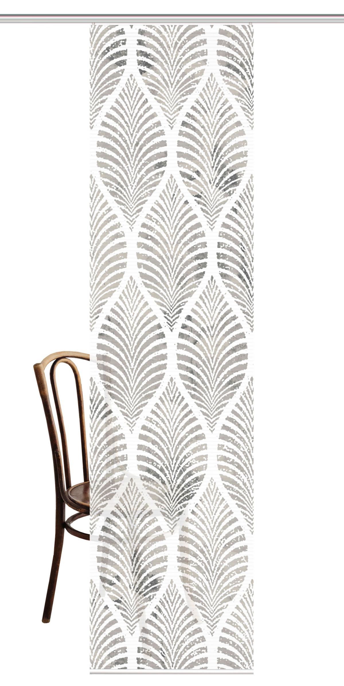 Flächenvorhang Vidaro Grau B: 60 cm - Grau, Natur, Textil (60/245cm) - Schmidt W. Gmbh