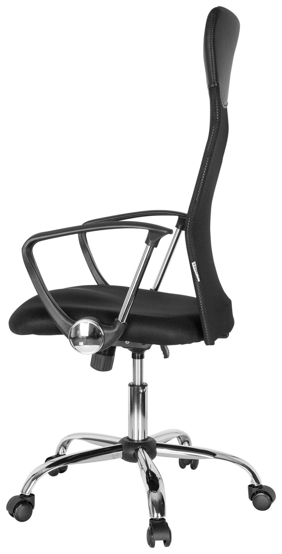 Drehstuhl Pure Net Schwarz - Chromfarben/Schwarz, MODERN, Kunststoff/Textil (64/118/60cm) - MID.YOU