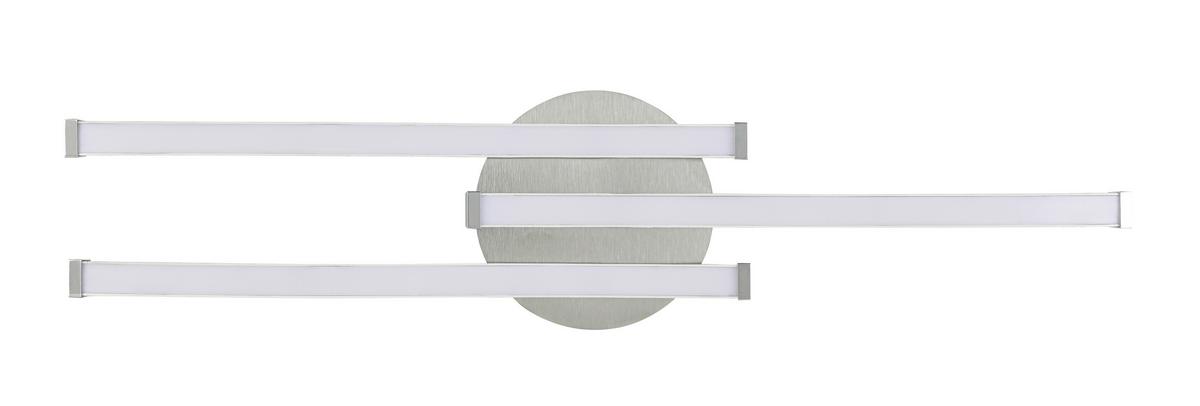 STROPNÉ LED SVIETIDLO ROLLIM - biela/niklová, Konventionell, kov/plast (14/54,5/6,5cm) - Mömax