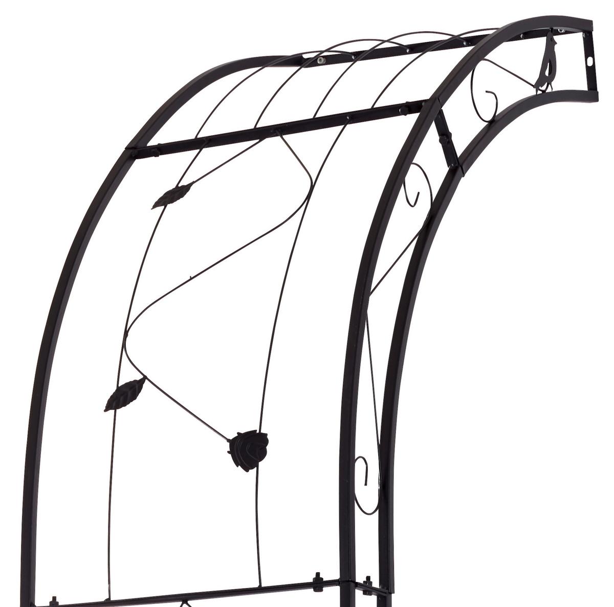 Rosenbogen Stahl Mira Bxh: 145x260 Cm - Anthrazit, MODERN, Metall (145/260/38cm) - Gardenson