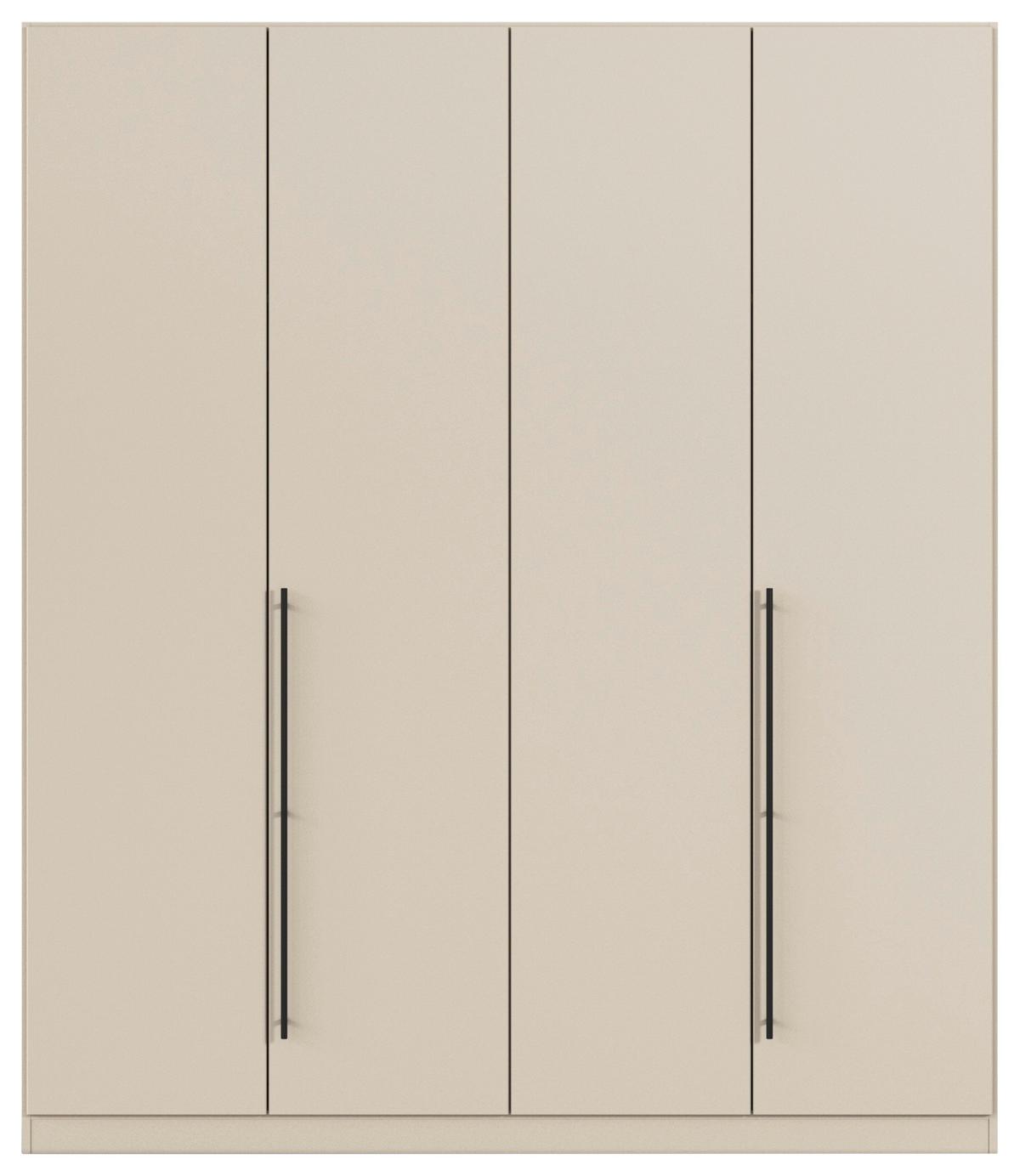 Kleiderschrank Safari B: 181 cm - Champagner/Grau, KONVENTIONELL, Holzwerkstoff (181/229/54cm)