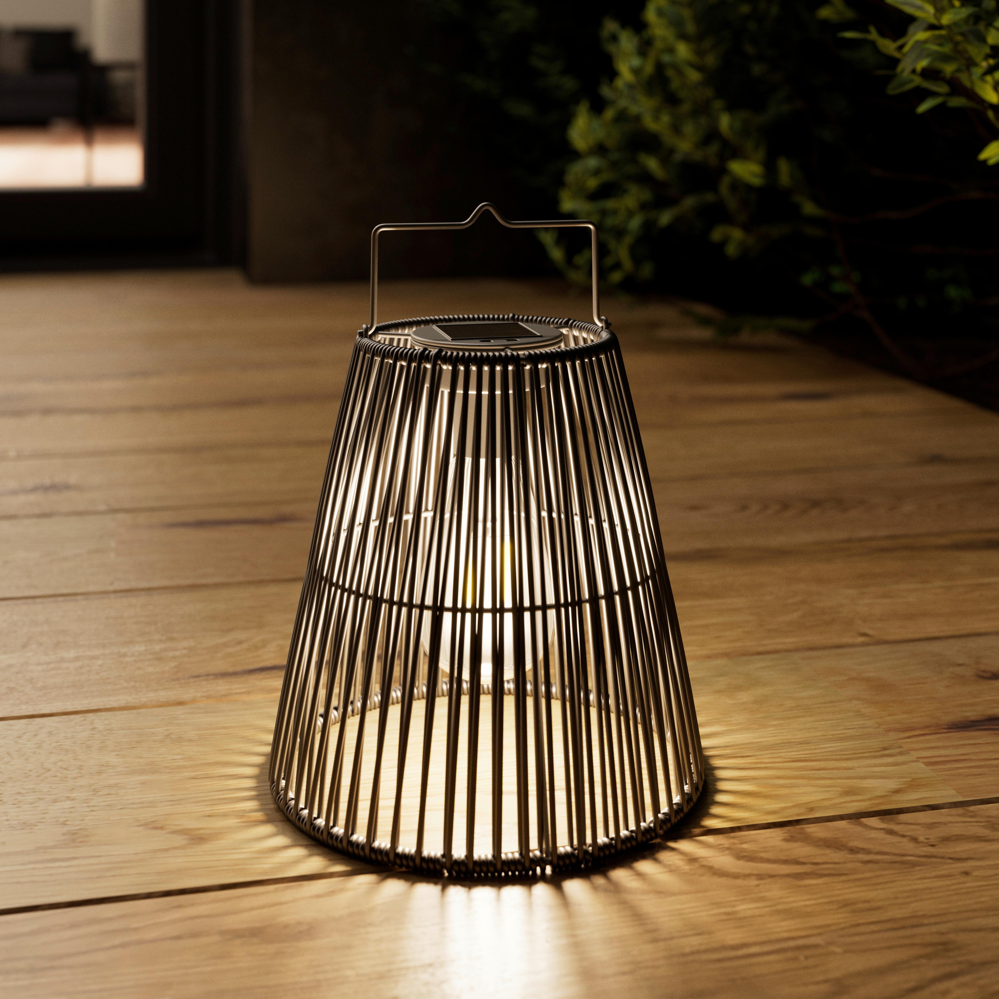 SOLÁRNÍ SVÍTIDLO GLOW - černá, Moderní, kov/plast (20,5/26/20,5cm) - Bessagi Home