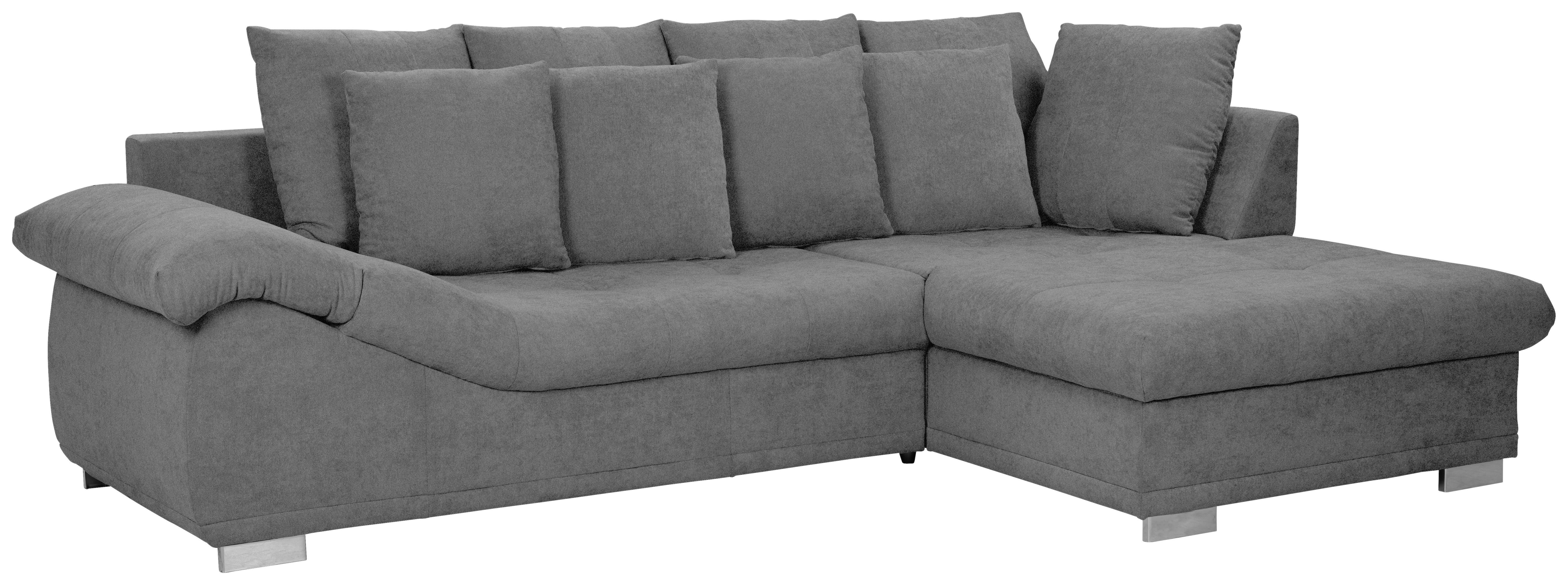 Sedacia Súprava Swing Sv.sivá, Pravý Roh - svetlosivá/chrómová, Moderný, kov/textil (290/193cm) - MID.YOU