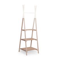 Kindergarderobe, Tipi Buche Massiv, B: 60 cm - Wengefarben/Naturfarben, Basics, Holz (60/197/60cm) - Childhome
