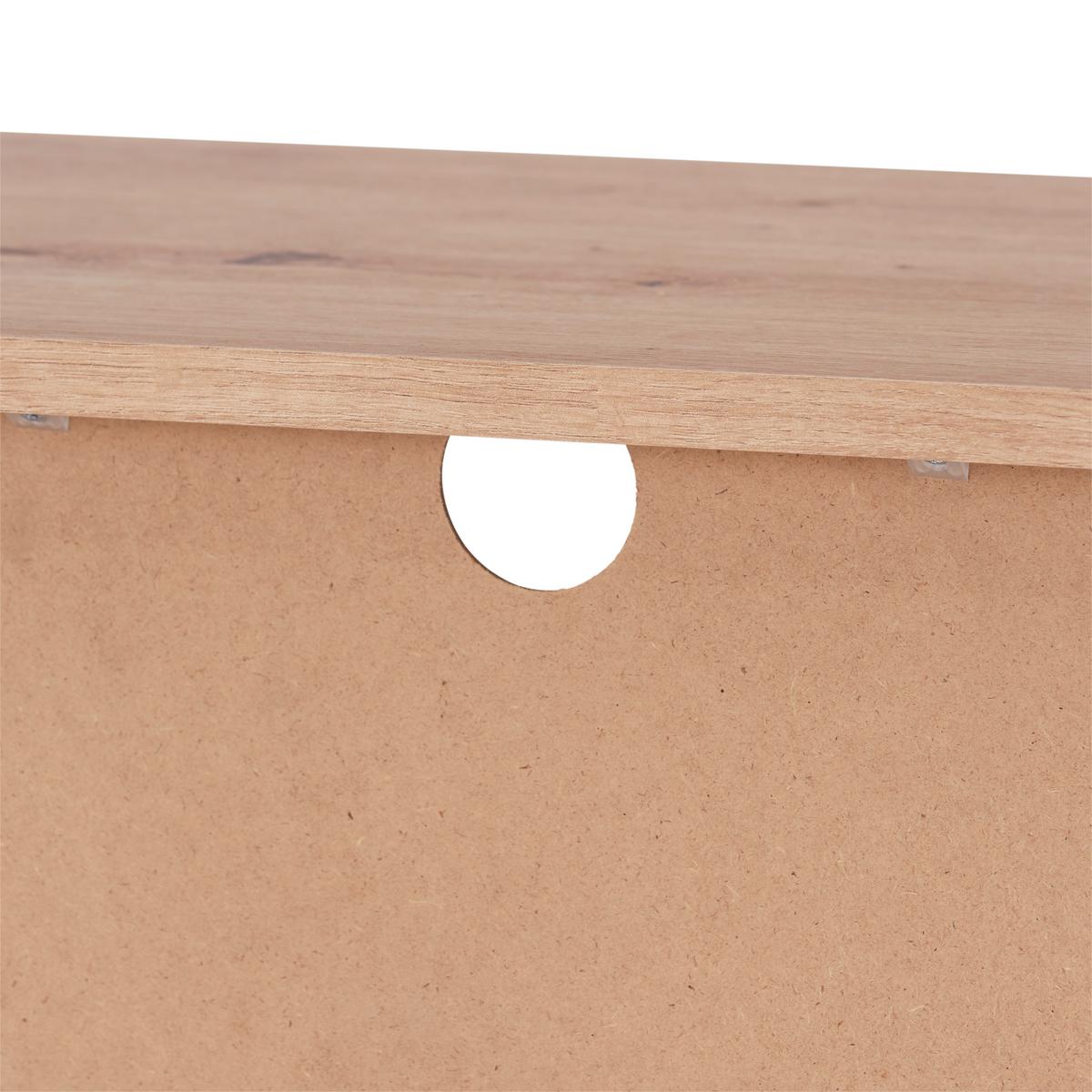 NÍZKÁ KOMODA JOHNNY - šedá/dub artisan, Moderní, kompozitní dřevo (138/51,5/40cm)