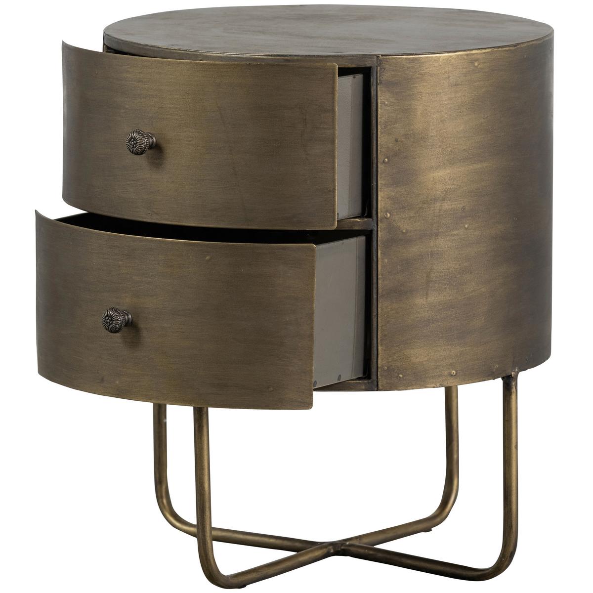 Kommode Glossy Messingfarben B: 39cm - Messingfarben, Design, Metall (39/48/39cm) - Livetastic