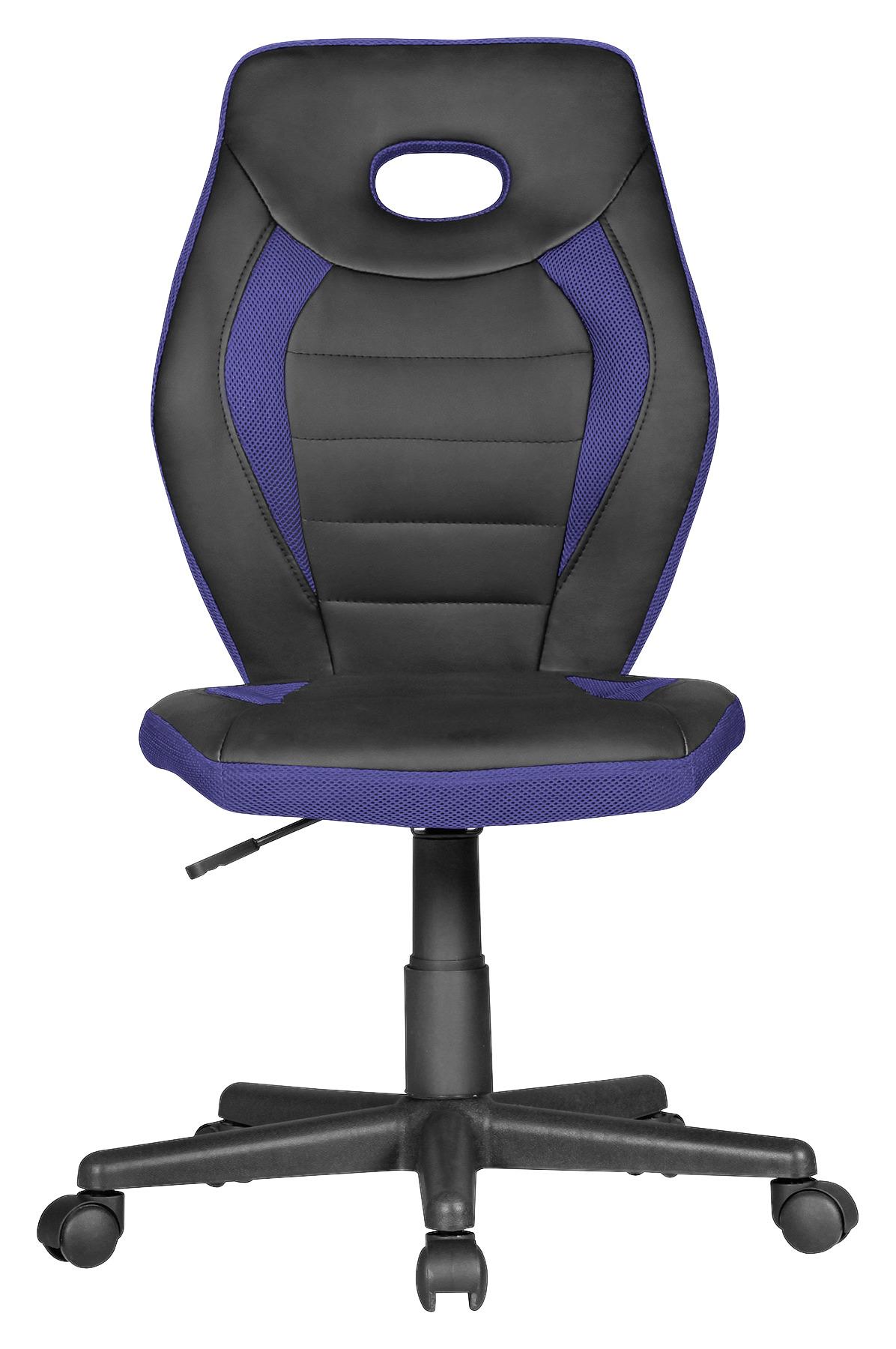 Otočná stolička pre dieťa laun čierna/modrá - čierna/modrá, Modern, textil/plast (63/91/63cm) - MID.YOU