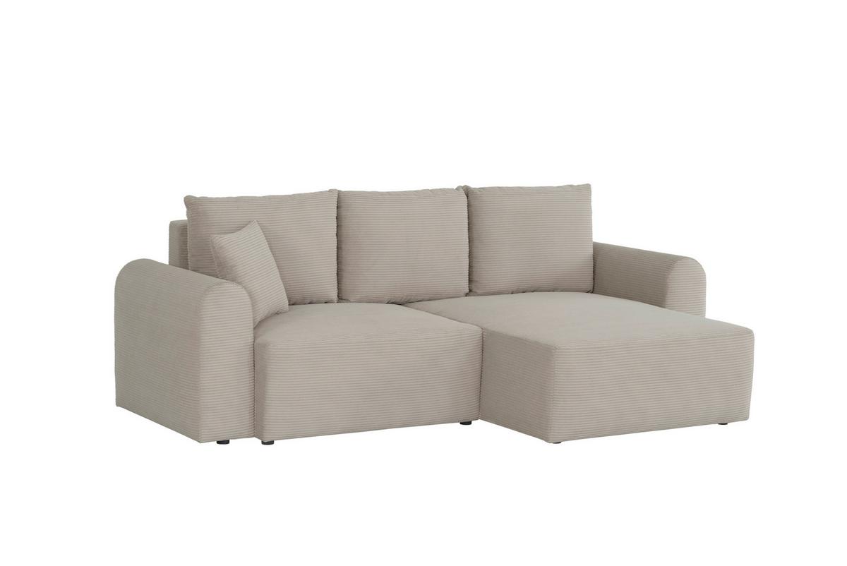 Ecksofa Joni Beige S: 250 cm - Beige, Design, Textil (250/151cm) - MID.YOU