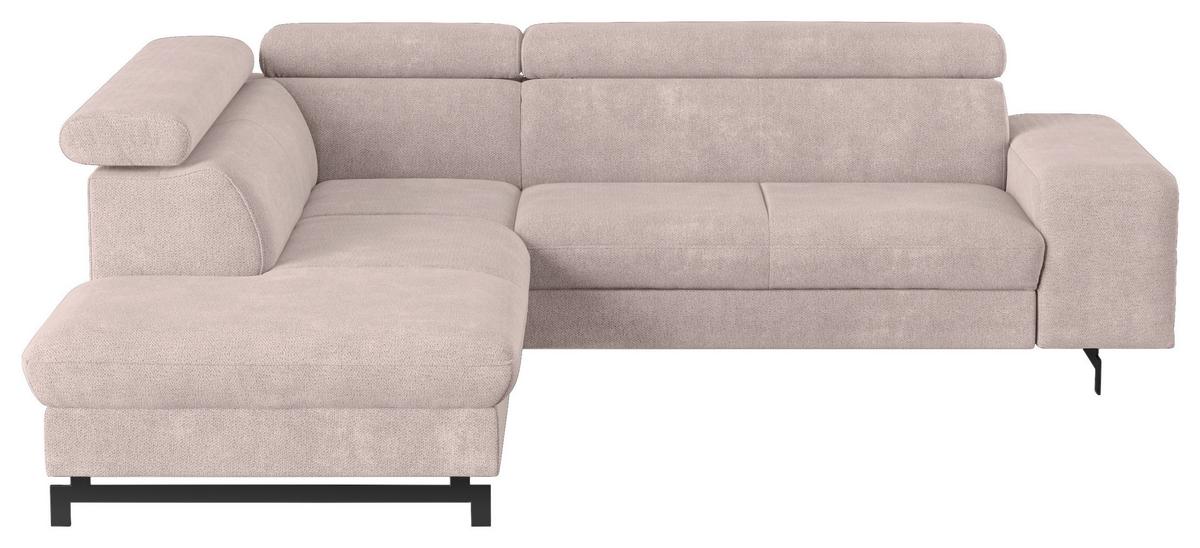Ecksofa mit Bettkasten Emma Creme 215x262 cm - Blau/Creme, Textil (215/262cm) - MID.YOU