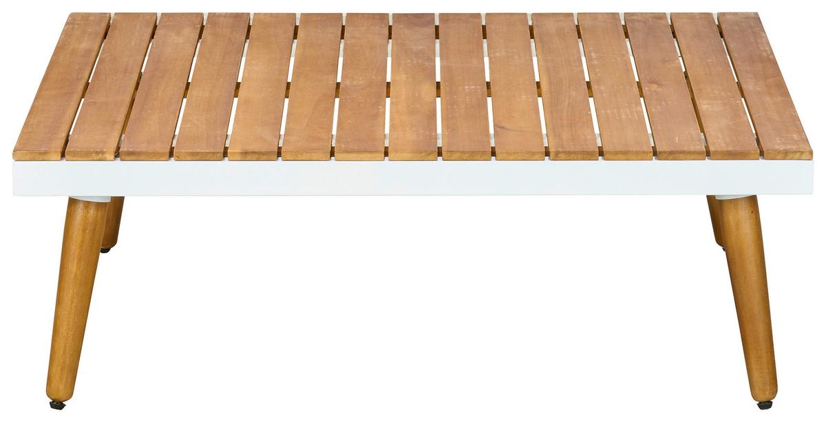 Loungegarnitur 3 Tlg. Madeira Aus Stahl/holz Mit Kissen - Dunkelgrau/Weiß, MODERN, Holz/Textil (90/30/70cm) - Beldano