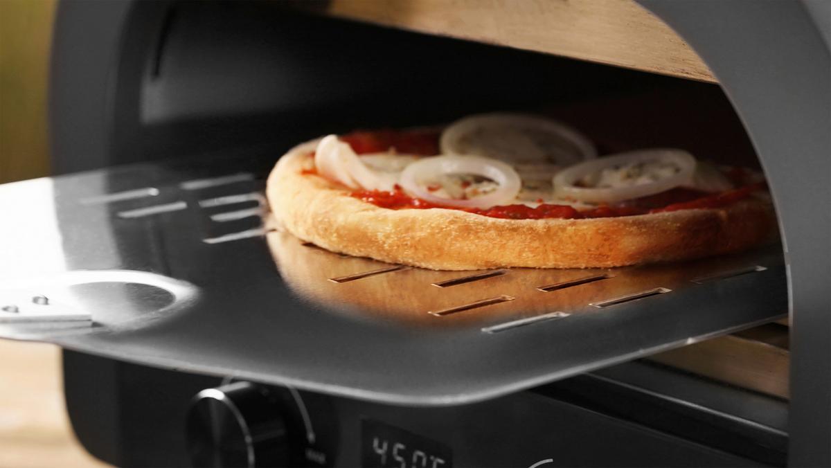 Pizzaofen Pizza Mio+ - Schwarz, KONVENTIONELL, Metall (45/28/42,5cm) - Trisa Electronics