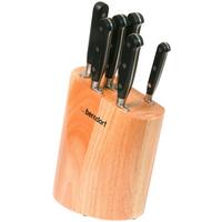 Messerblock Holz Profi Line 7-Teilig - Schwarz/Braun, MODERN, Holz/Metall (21.3/36/11.5cm) - Berndorf
