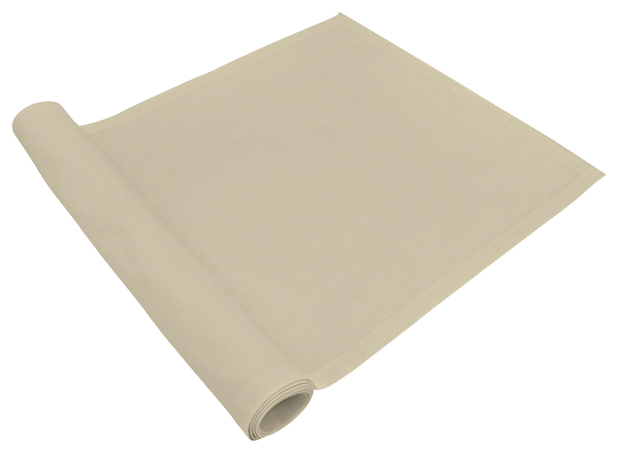 Tischläufer Alessa Sandfarben 40x150 cm Baumwolle Waschbar - Sandfarben, MODERN, Textil (40/150cm) - Luca Bessoni