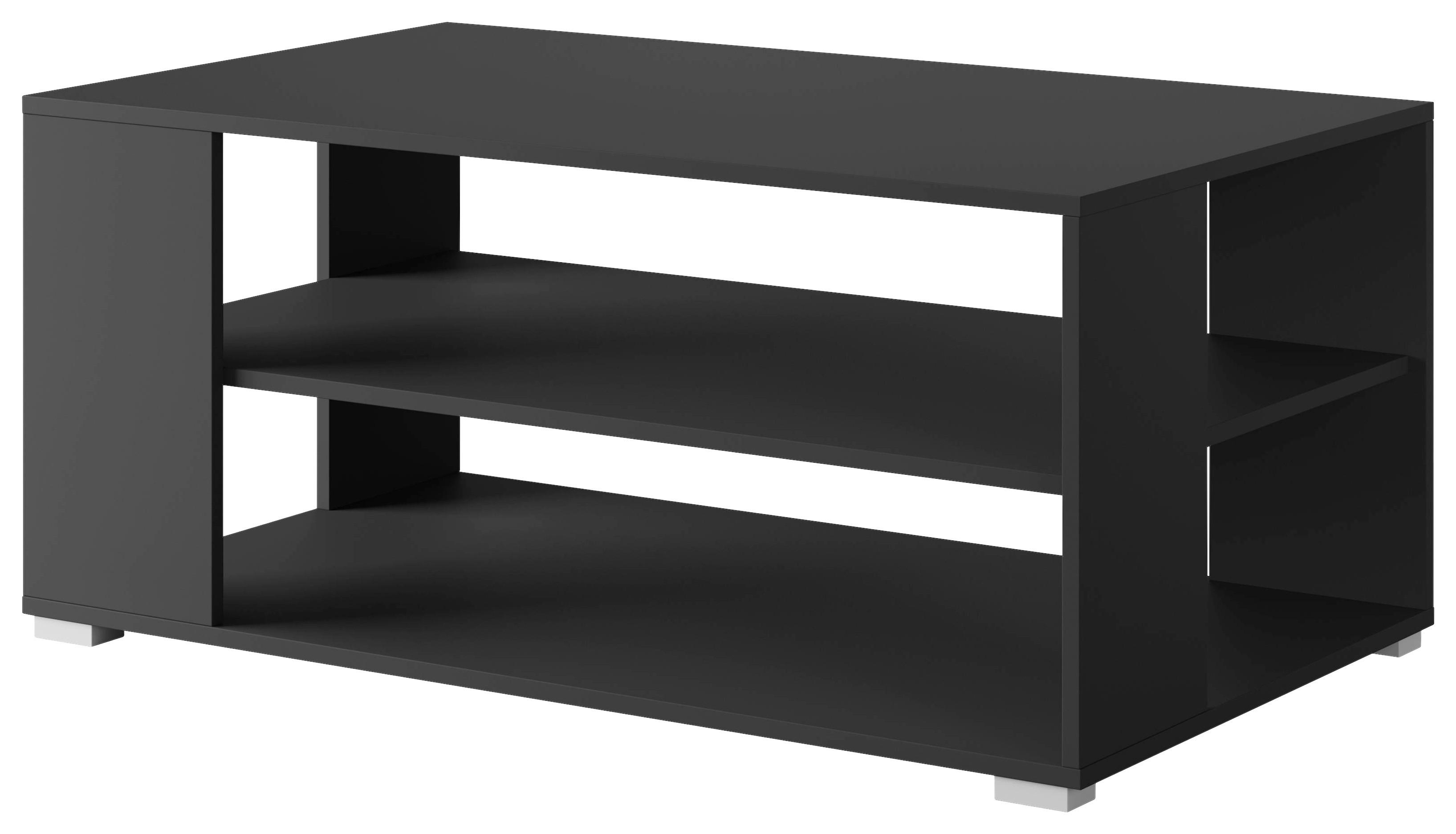 Couchtisch Narobi-I Schwarz B: 100 cm - Schwarz/Grau, Trend, Holzwerkstoff/Kunststoff (100/45/60cm) - Livetastic