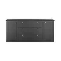 Sideboard Lincoln Schwarz/Eichefarben B: 205cm - Eichefarben/Schwarz, Design, Holzwerkstoff (205/92/42cm) - MID.YOU