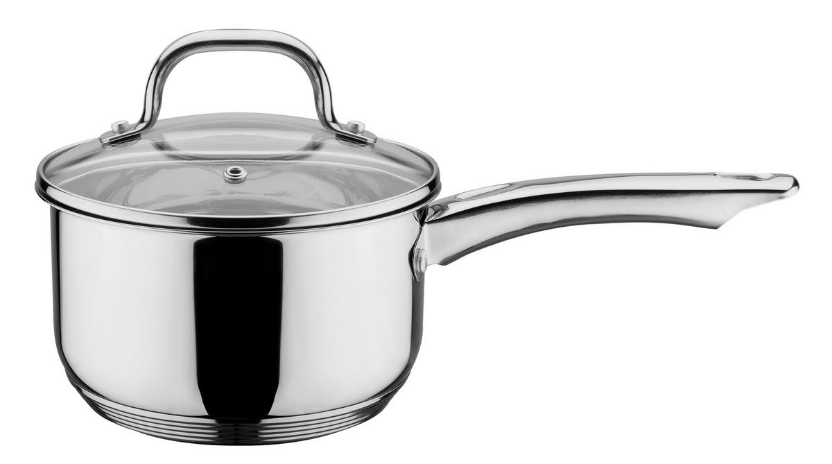 Kochtopfset Trentino Edelstahl, Rostfrei, 5-Teilig - Klar/Edelstahlfarben, Basics, Glas/Metall - GSW