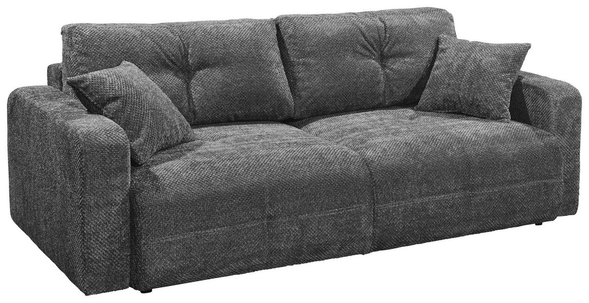 Schlafsofa Bullet Anthrazit B: 235 Cm - Anthrazit/Schwarz, KONVENTIONELL, Textil (235/88/120cm) - MID.YOU