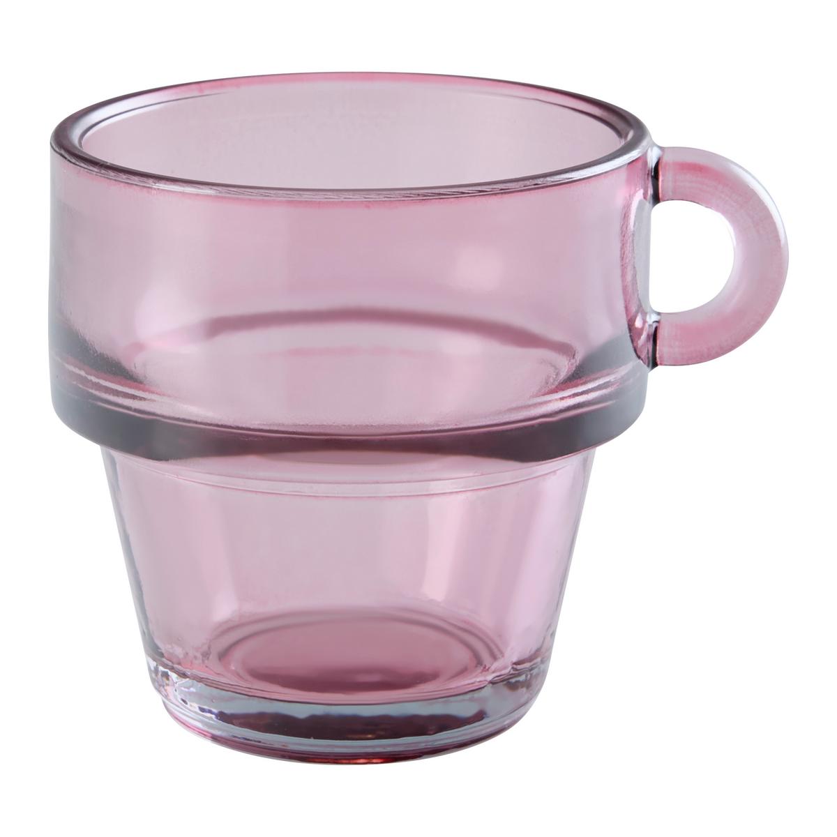 Sada pohárov na espresso RIA - lila/svetlohnedá, Konventionell, sklo (8/6.5cm)