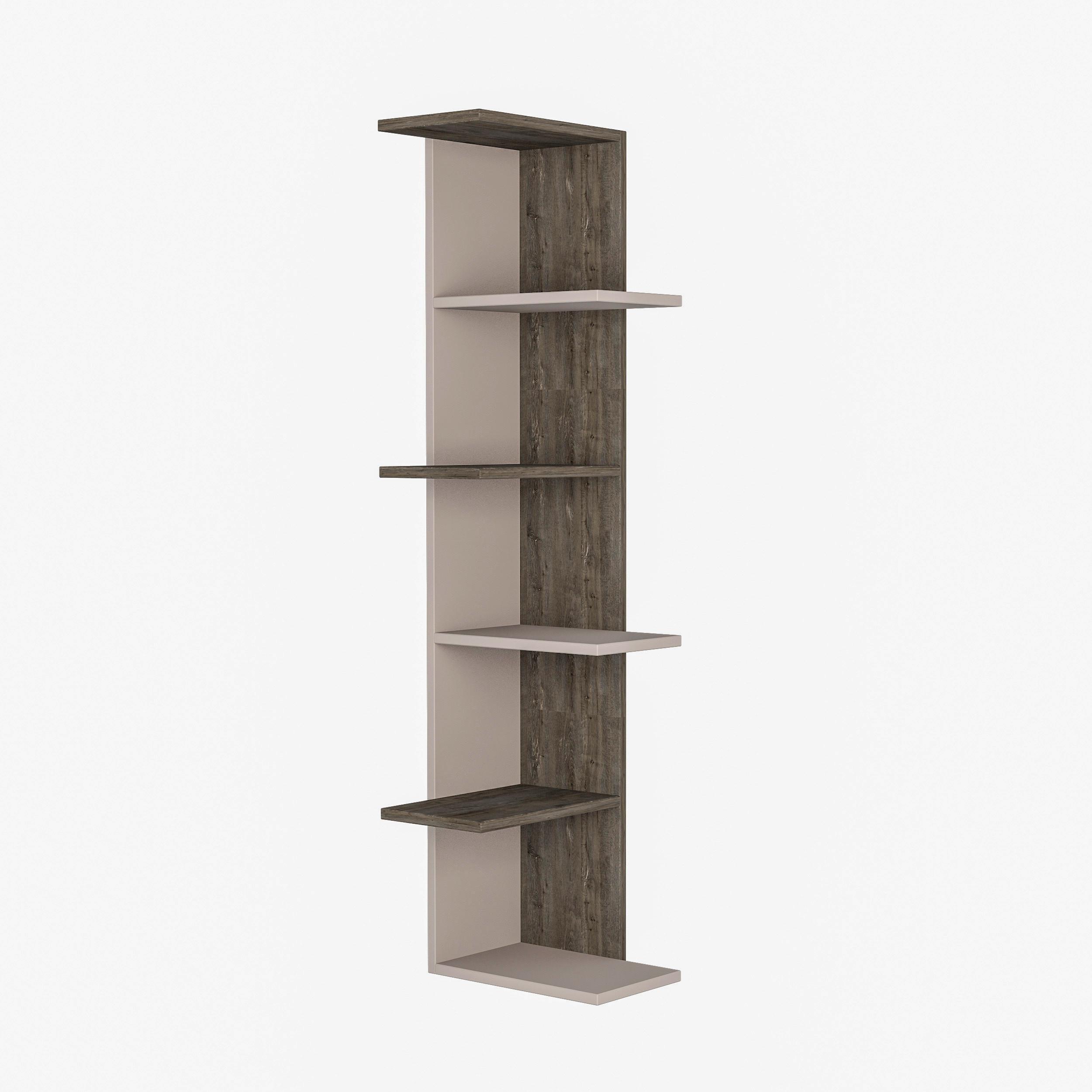 Bücherwand Saso, Braun/mokka B: 37 Cm - Braun/Mokka, Design, Holzwerkstoff (37/141/24cm) - Livetastic