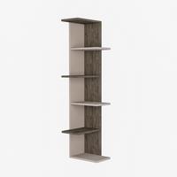 Bücherwand Saso, Braun/mokka B: 37 Cm - Braun/Mokka, Design, Holzwerkstoff (37/141/24cm) - Livetastic