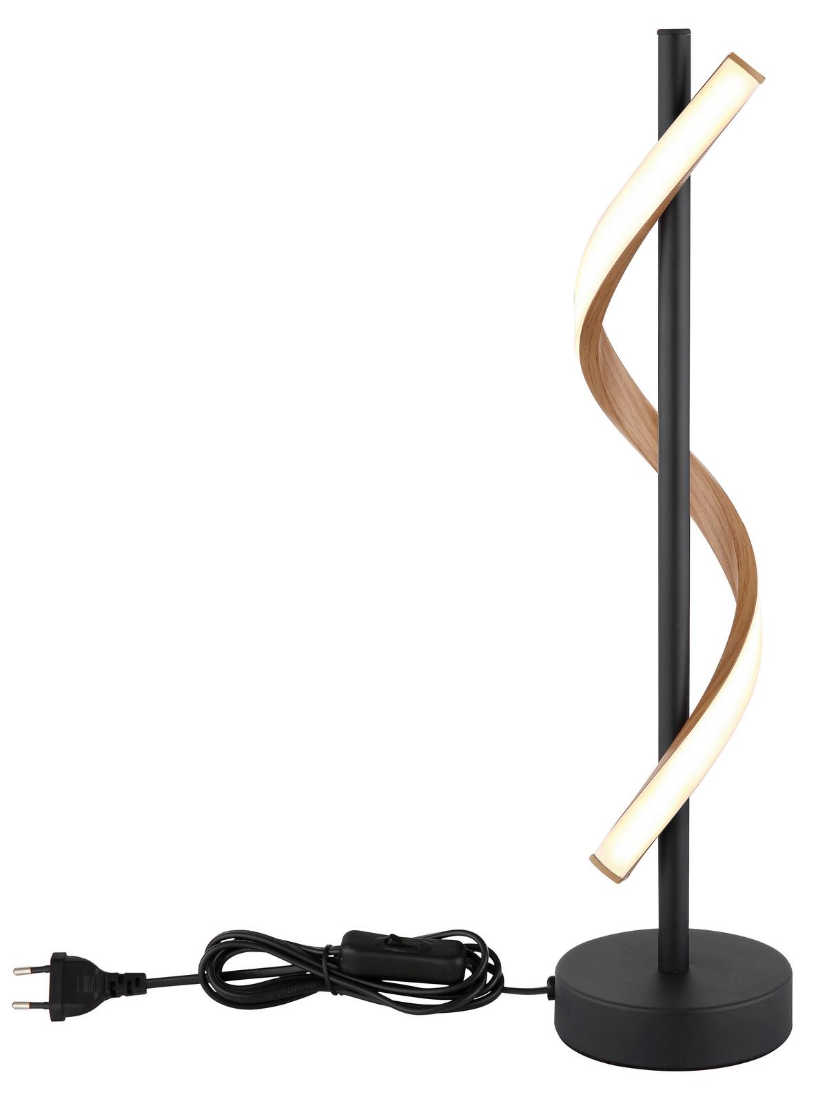 STOLNÁ LED LAMPA WATKINS - hnedá/čierna, Design, kov/plast (15,5/49,3cm) - Globo