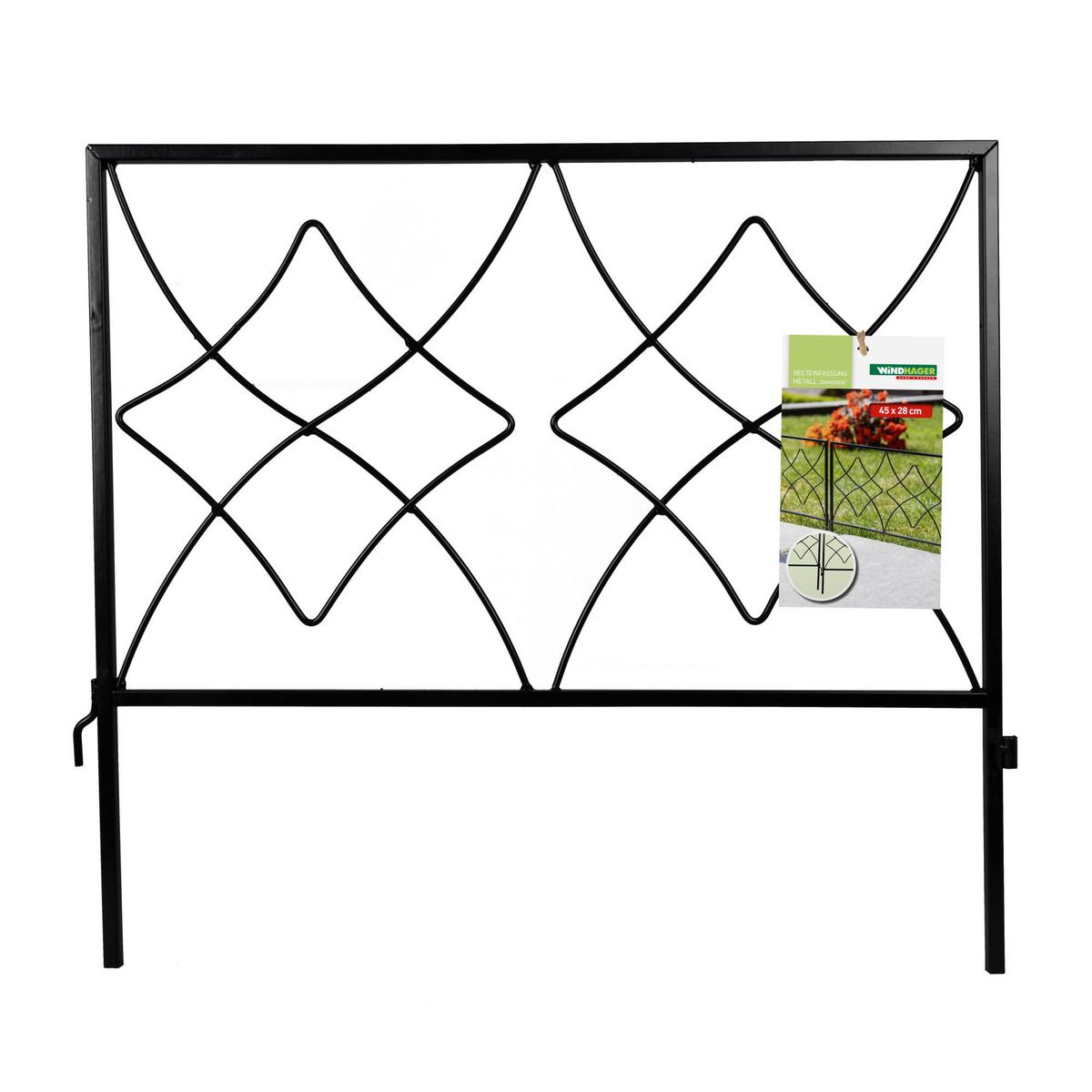 Beeteinfassung 07751 Beeteinfassung Metall - Schwarz, Basics, Metall (45/41/0,8cm) - Windhager