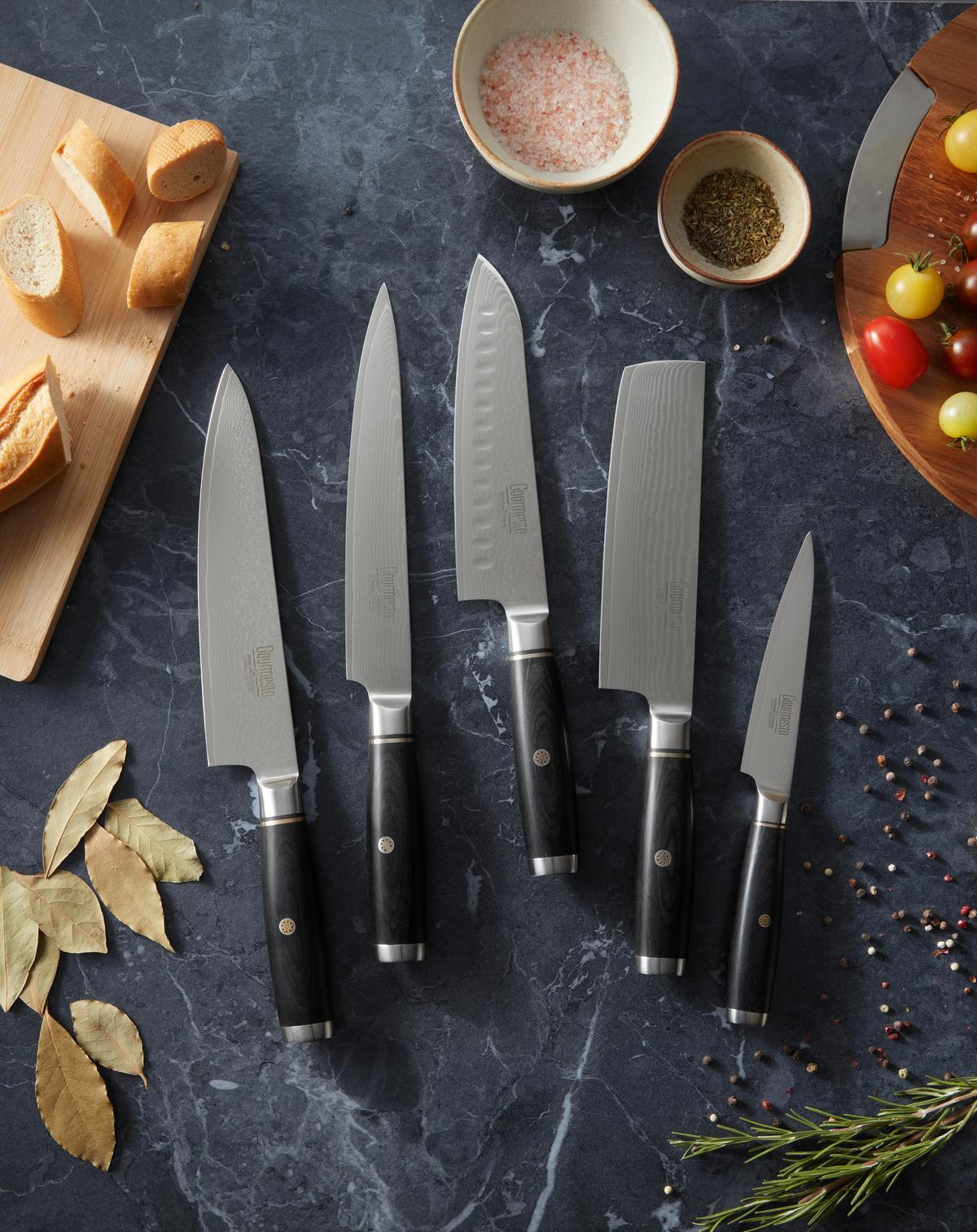 Nůž Santoku Profi Line, čepel: 17,8cm - barvy stříbra, Moderní, kov (29cm) - Gourmesto