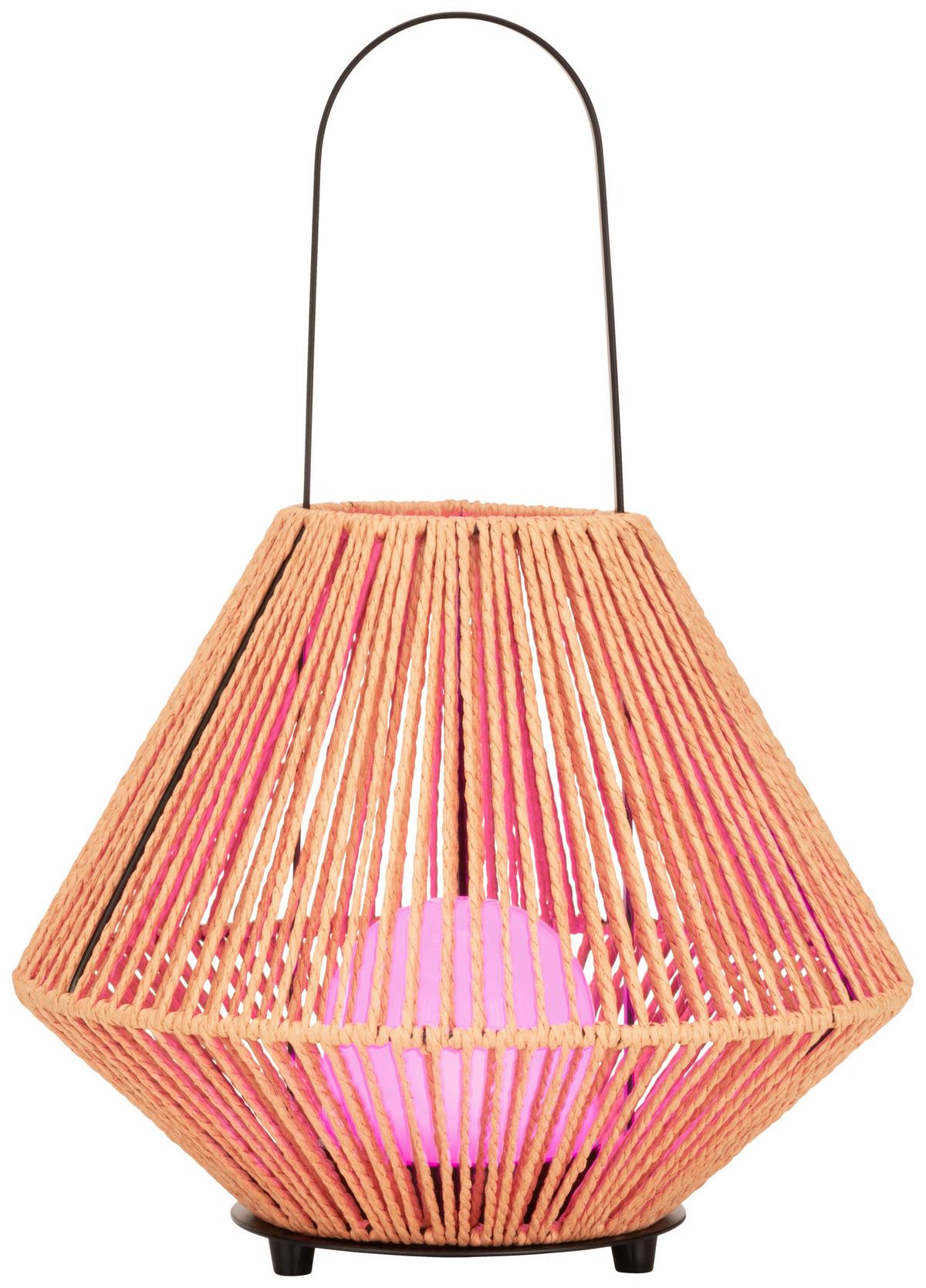 VONKAJŠIE LED SVIETIDLO NEWI - hnedá, Modern, kov/prírodné materiály (24/30cm) - Modern Living