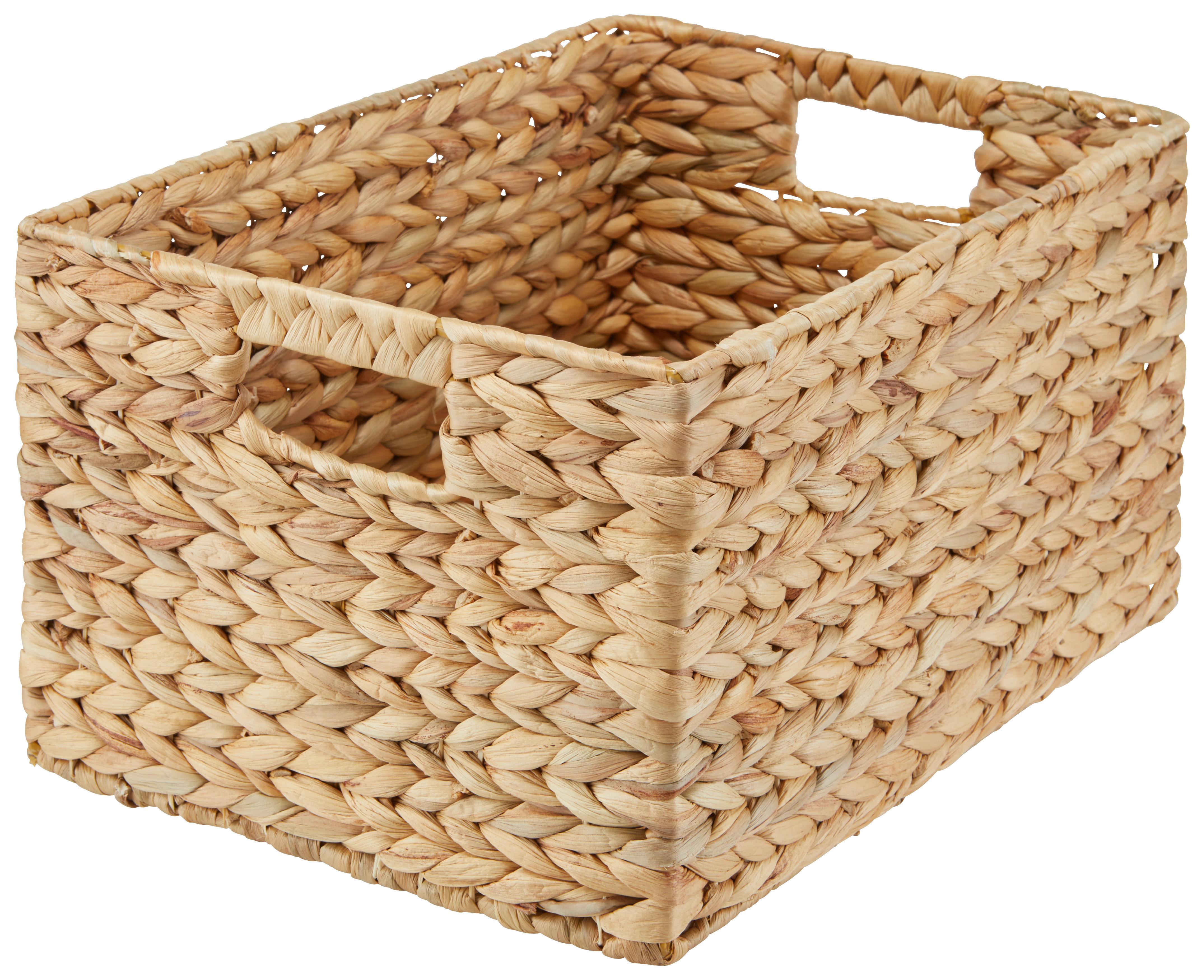 REGALKORB BIRGIT -L - Hellbraun, Basics, Naturmaterialien/Metall (42/30/22cm) - James Wood
