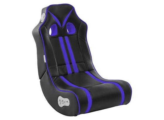 Gamingstuhl Ninja B: 56 cm Schwarz/Blau - Blau/Schwarz, Design, Textil (56/100/82cm) - Livetastic Gamingstuhl Ninja B: 56 cm Schwarz/Blau - Blau/Schwarz, Design, Textil (56/100/82cm) - Livetastic