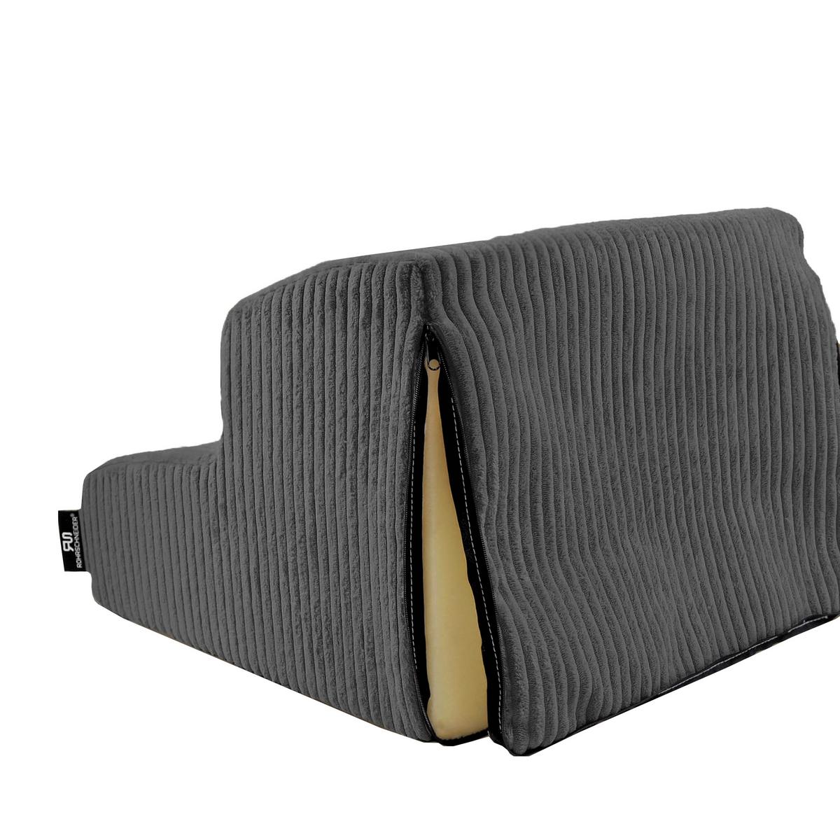 TIERTREPPE HUNDETREPPE GRAU - Dunkelgrau, Basics, Kunststoff/Textil (39/41/30cm)