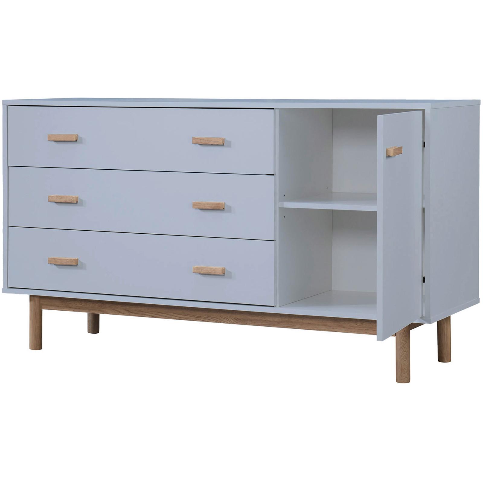 Sideboard Melanie Grau Eichefarben - Eichefarben/Grau, Design, Holzwerkstoff (144/80/44cm) - MID.YOU