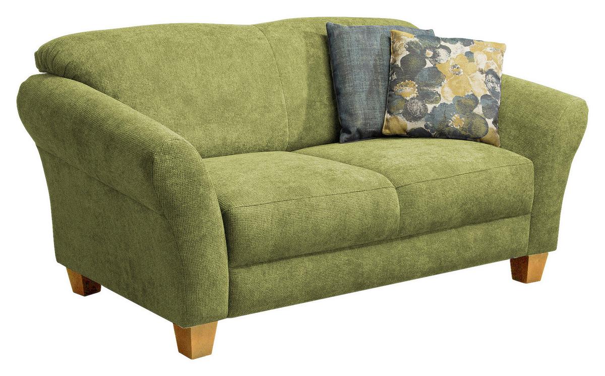 2-Sitzer-Sofa Gotland grün Rücken echt, 163x84x89 cm - Naturfarben/Grün, KONVENTIONELL, Textil (163/84/89cm) - Sit & More