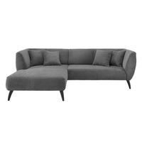 Ecksofa Colori Grau S: 160/264 cm - Schwarz/Grau, MODERN, Textil (160/264cm) - MID.YOU