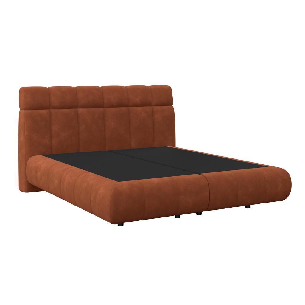 Boxspringbett Nobu o. Matratze Rostfarben, LF: 160x200 cm