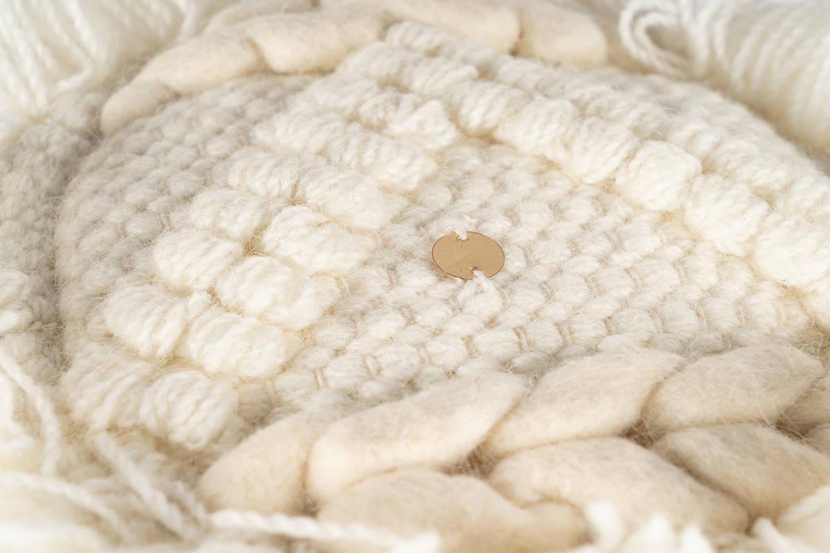 Pouf Bohist Baumwolle Creme DxH: 35x35 cm - Creme, Trend, Textil (35/35/35cm) - Kayoom