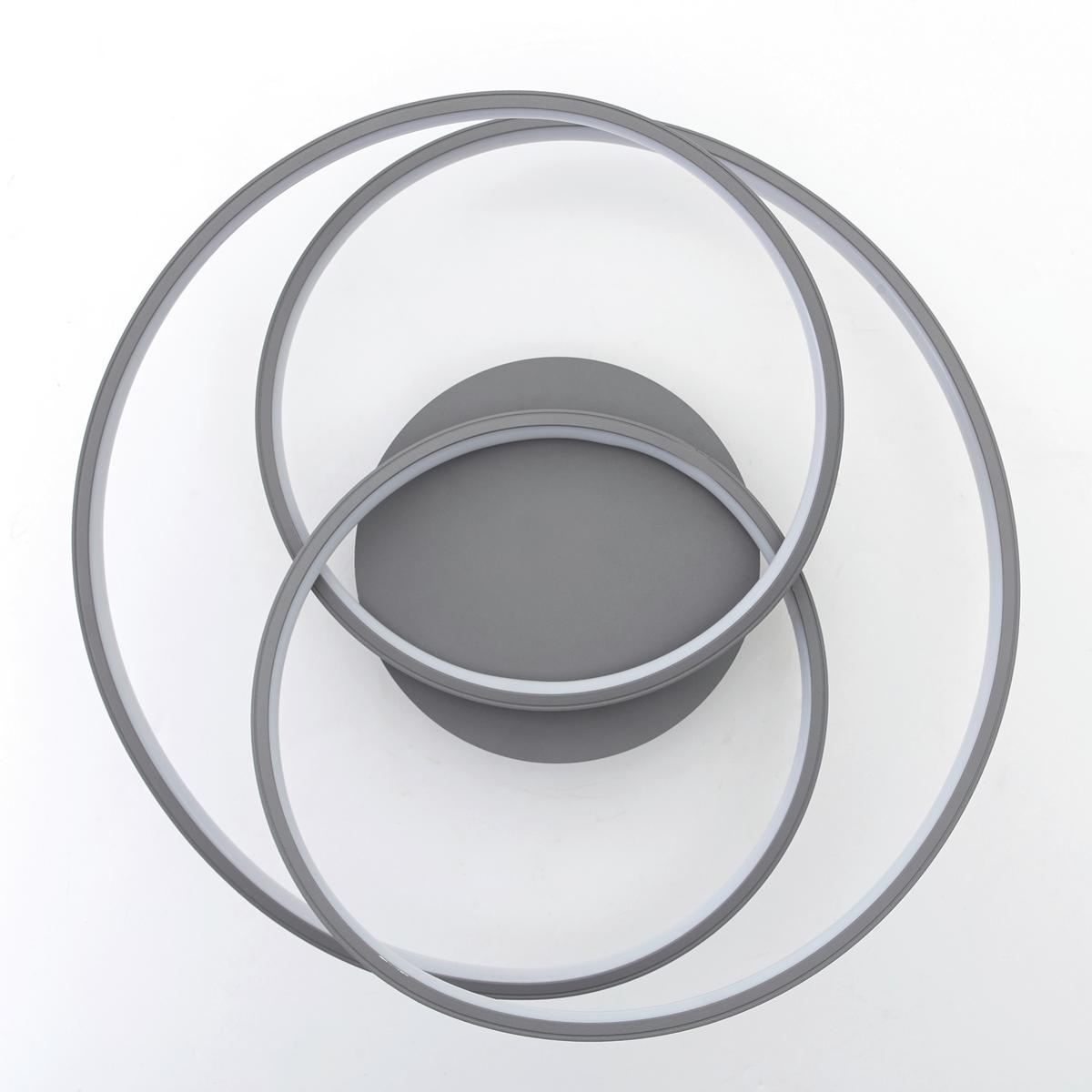 Led-deckenleuchte G96894/22 Labyrinth - Grau, KONVENTIONELL, Glas/Metall (40/13cm) - Brilliant