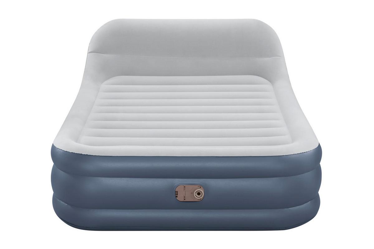 Luftbett Nadine 226x152x82 cm Bis 300kg, inkl. Pumpe - Dunkelblau/Grau, KONVENTIONELL, Kunststoff/Metall - Bestway