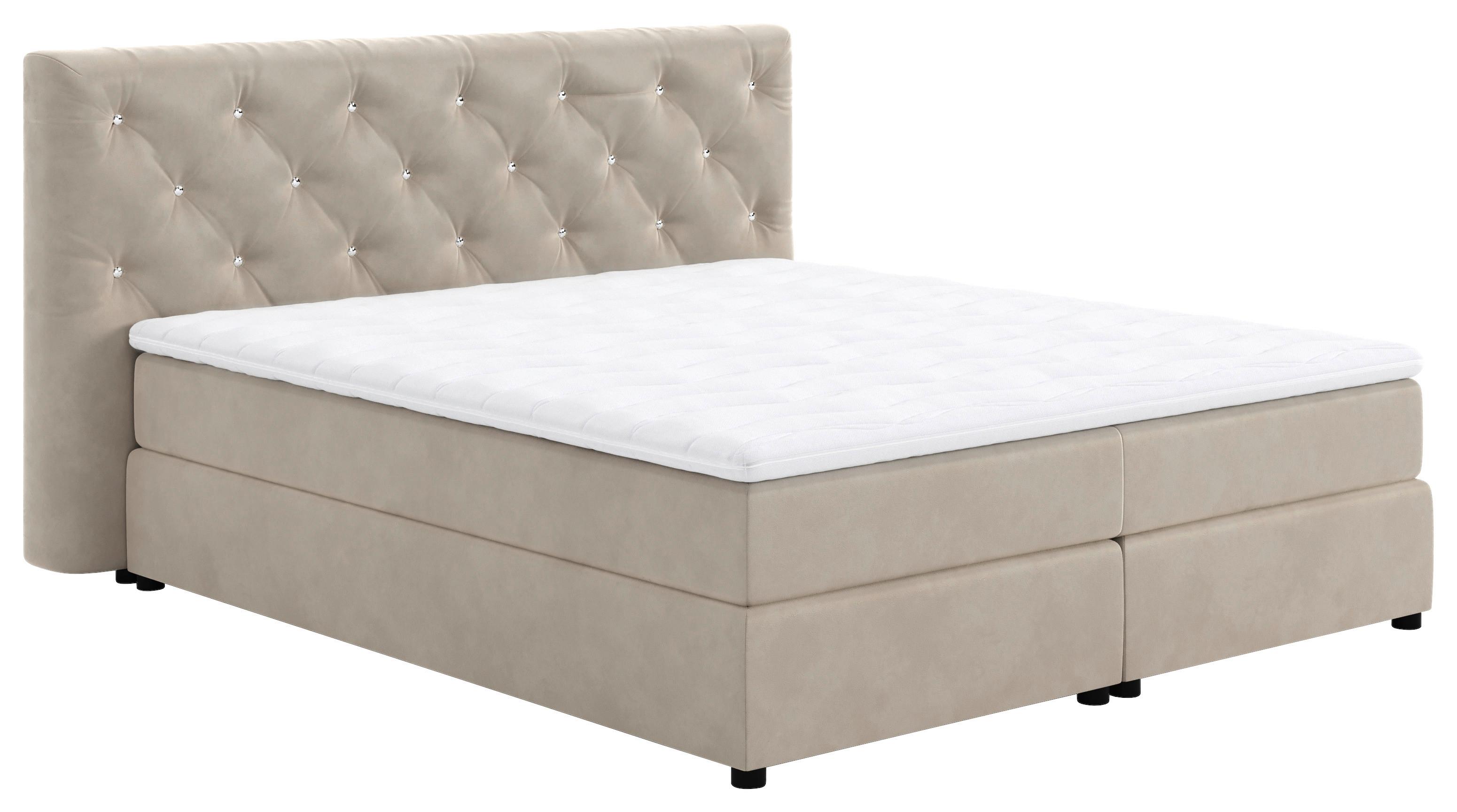 Boxspringbett Castle Beige Lxf: Ca. 180x200 Cm