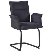 ŽIDLE S PODRUČKAMI NOVA - šedá/černá, Moderní, kov/textil (63/90/61cm) - Premium Living