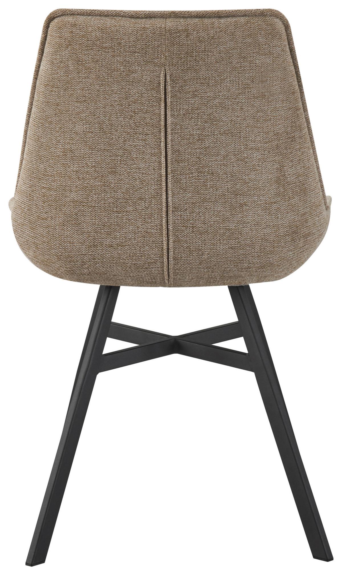 Stolička LUNA bahenná  hnedá - čierna/bahenná hnedá, Modern, kov/drevo (53/87/61cm) - Mömax