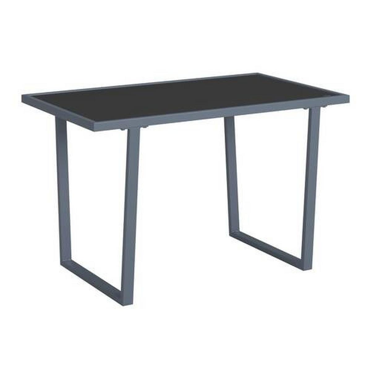 Loungegarnitur Prag - Dunkelgrau/Schwarz, MODERN, Glas/Textil - Beldano