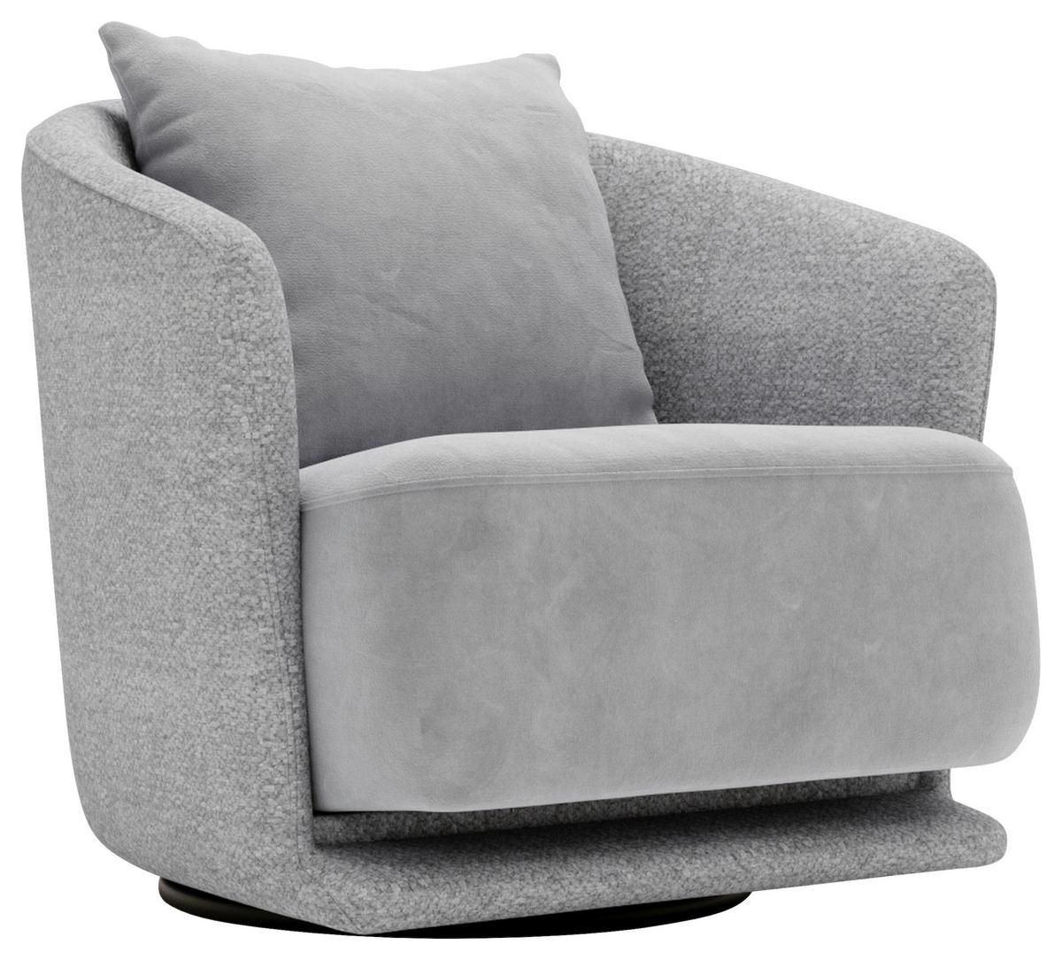 Wish Grau B: 83 Cm - Schwarz/Grau, Design, Textil (83/80/75cm) - Livetastic
