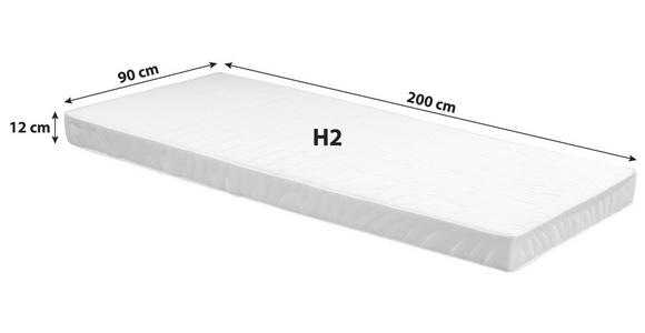 Komfortschaummatratze Rolly 90x200 cm H2 H: 12 cm - Weiß, Textil (90/200cm) - Primatex