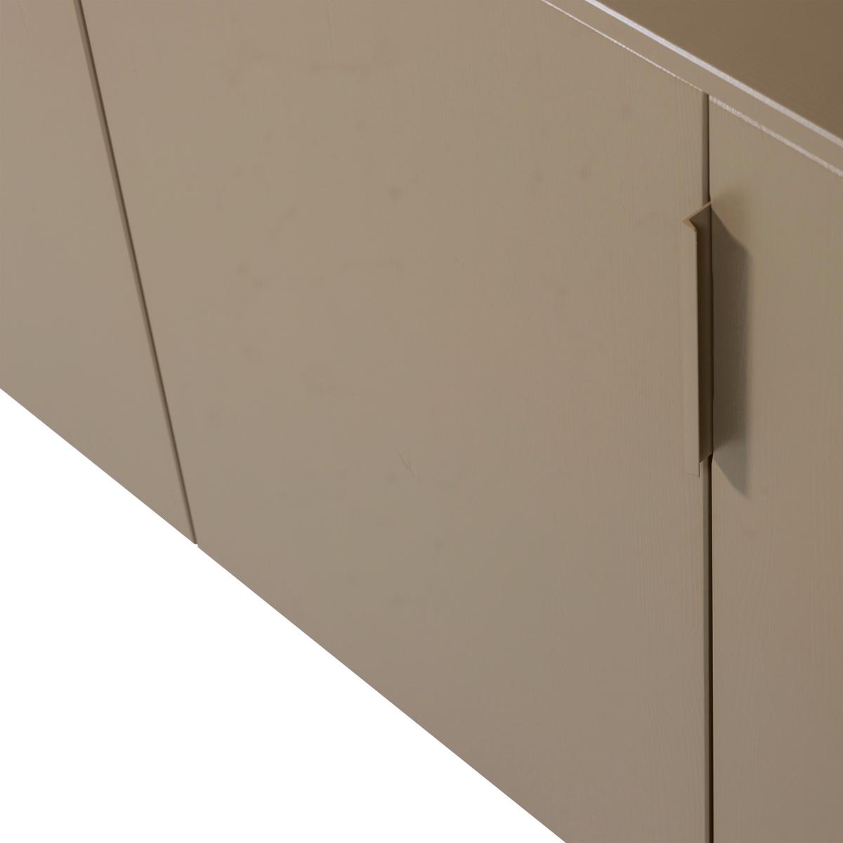 Sideboard Gunnar Schlammfarben B: 201 Cm - Schlammfarben/Schwarz, Design, Holz (201/85/44cm) - Livetastic