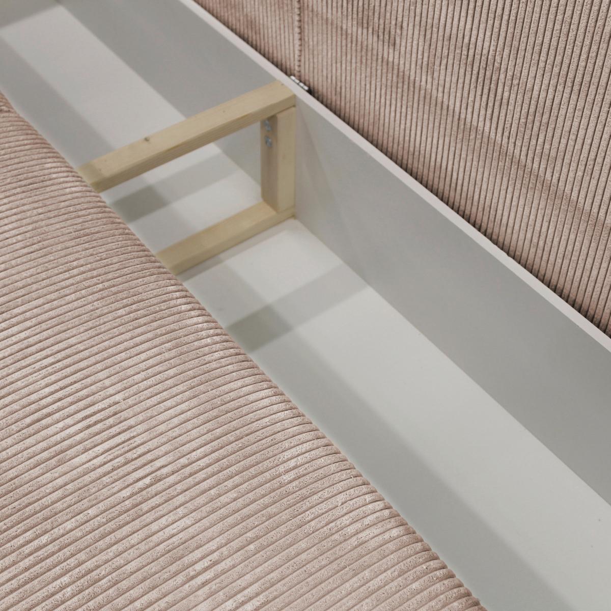 Schlafsofa Loft Rosa B: 255cm - Schwarz/Rosa, Design, Textil (255/90/97cm) - MID.YOU